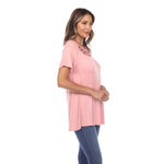 Crisscross Cutout Short Sleeve Top - DressbarnShirts & Blouses