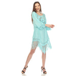 Crocheted Fringed Trim Dress Cover Up - Plus - DressbarnSwimwear