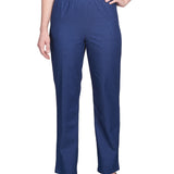 Alfred Dunner Classic All-Around Elastic Waistband Denim Pant Average Length