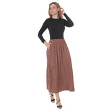 Women's Rhinestone Embellished A-Line Maxi Skirt
