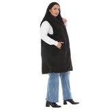 Plus Size Long Plush Button-Front Vest