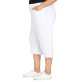 Alfred Dunner Women's Allure Stretch Clamdigger Pant - Plus
