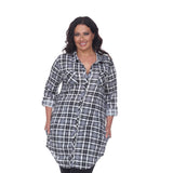 Piper Stretchy Plaid Tunic - Plus