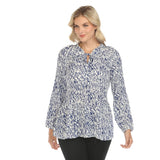 Women's Printed Peasant Blouse