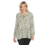 Women's Printed Peasant Blouse
