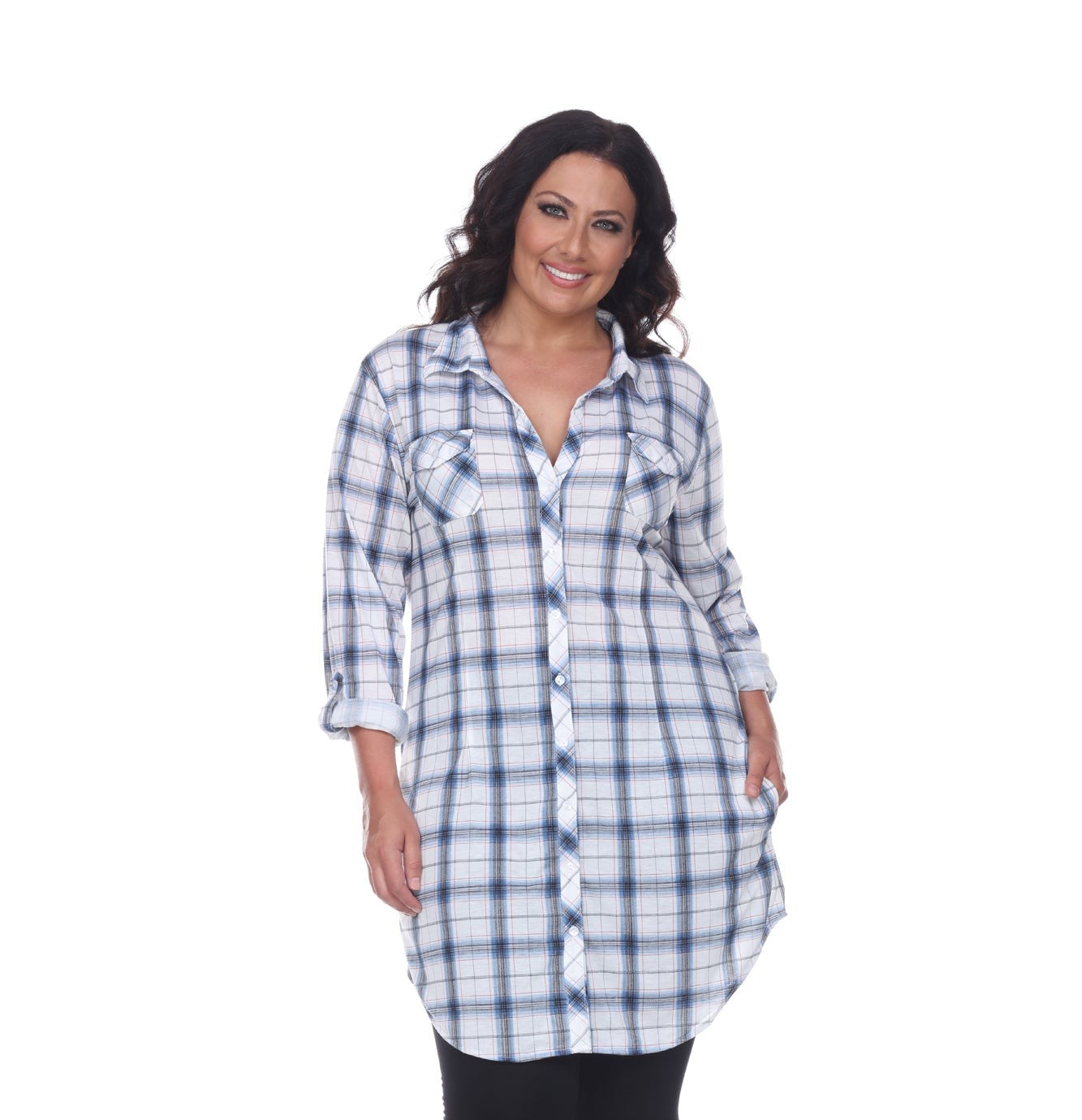 Piper Stretchy Plaid Tunic - Plus