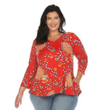 Vibrant Boho Swing Top - Plus