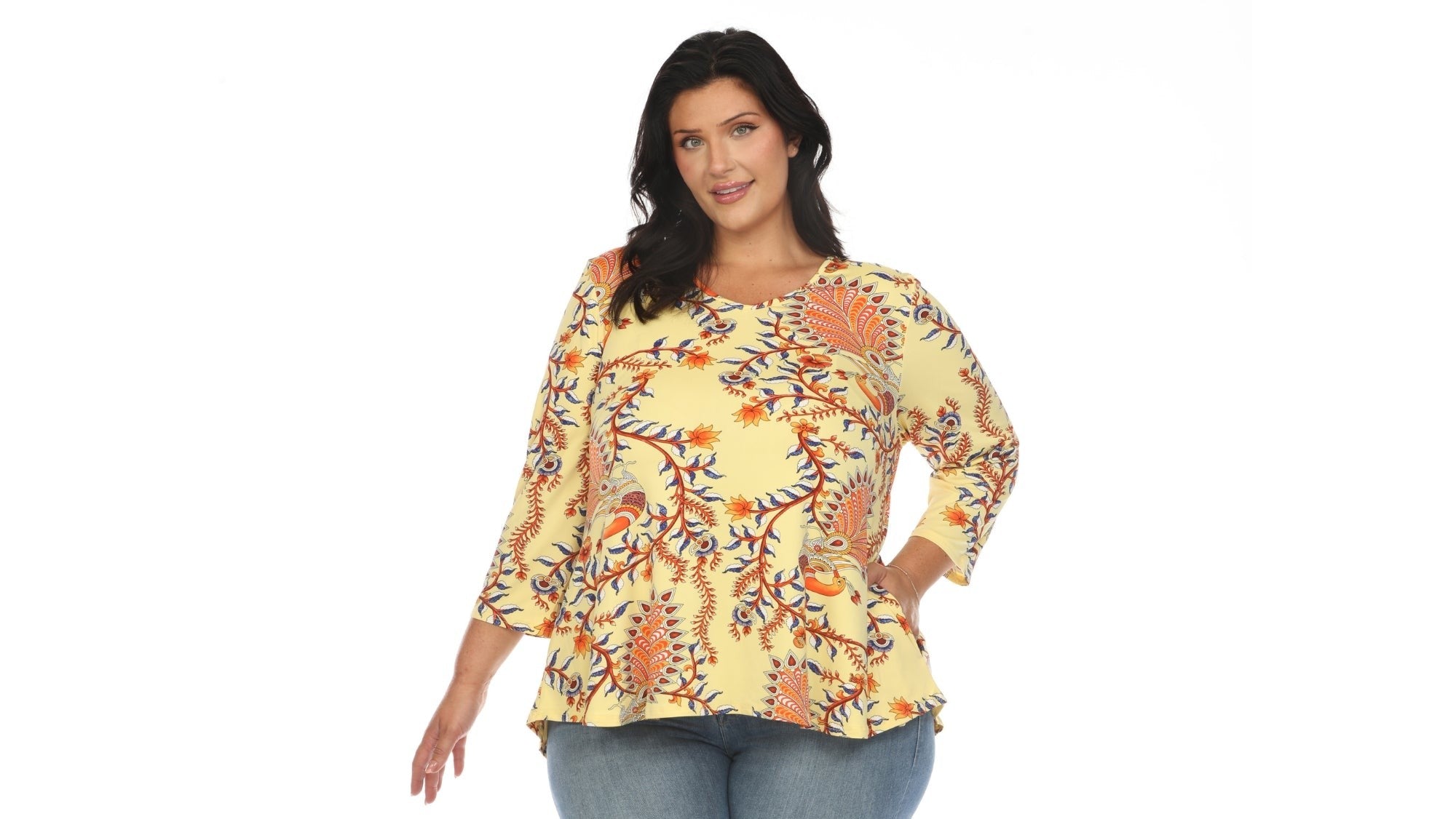 Vibrant Boho Swing Top - Plus