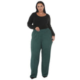 Plus Size Rhinestone Embellished Straight-Leg Pants