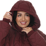 Plus Size Hooded Quilted Puffer Coat
