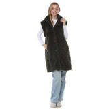 Women's Long Plush Button-Front Vest
