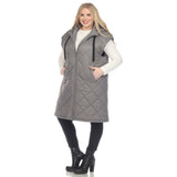 Diamond Quilted Hooded Puffer Vest - Plus - DressbarnVests