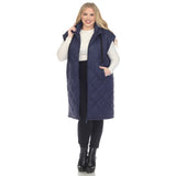 Diamond Quilted Hooded Puffer Vest - Plus - DressbarnVests