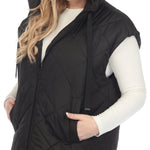 Diamond Quilted Hooded Puffer Vest - Plus - DressbarnVests