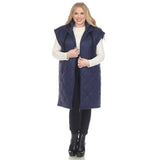 Diamond Quilted Hooded Puffer Vest - Plus - DressbarnVests