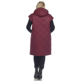 Diamond Quilted Hooded Puffer Vest - Plus - DressbarnVests