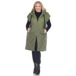 Diamond Quilted Hooded Puffer Vest - Plus - DressbarnVests