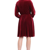 Dolman V-Neck Velvet Mini Dress - DressbarnDresses