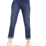 Dressbarn Girlfriend 5 Pocket Jean With Double Rolled Cuff - DressbarnApparel