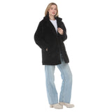 Women's Plush Button-Front Coat