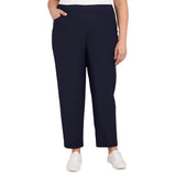 Alfred Dunner Plus Classic Allure Fit Proportioned Pant with Elastic Comfort Waistband Average Length