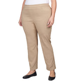 Alfred Dunner Plus Classic Allure Fit Proportioned Pant with Elastic Comfort Waistband Short Length