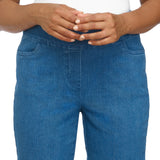 Alfred Dunner Women's Super Stretch Mid- Rise Average Length Pant- Petite