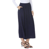 Women's Rhinestone Embellished A-Line Maxi Skirt