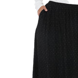 Plus Size Rhinestone Embellished A-Line Maxi Skirt