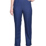 Alfred Dunner Petite Classic All-Around Elastic Waistband Denim Pant Average Length