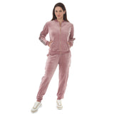 Women's Velour Zip-Front Jacket & Jogger Pants Set