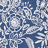 Alfred Dunner Floral Border Embroidered Split Neck Top