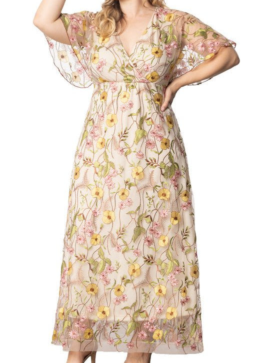 Embroidered Elegance Evening Gown - Plus - DressbarnDresses