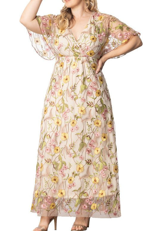 Embroidered Elegance Evening Gown - Plus - DressbarnDresses