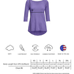 Expert Brand MoCA Plant Based 3/4 Sleeve Cross Back Shirt - Plus - DressbarnActivewear