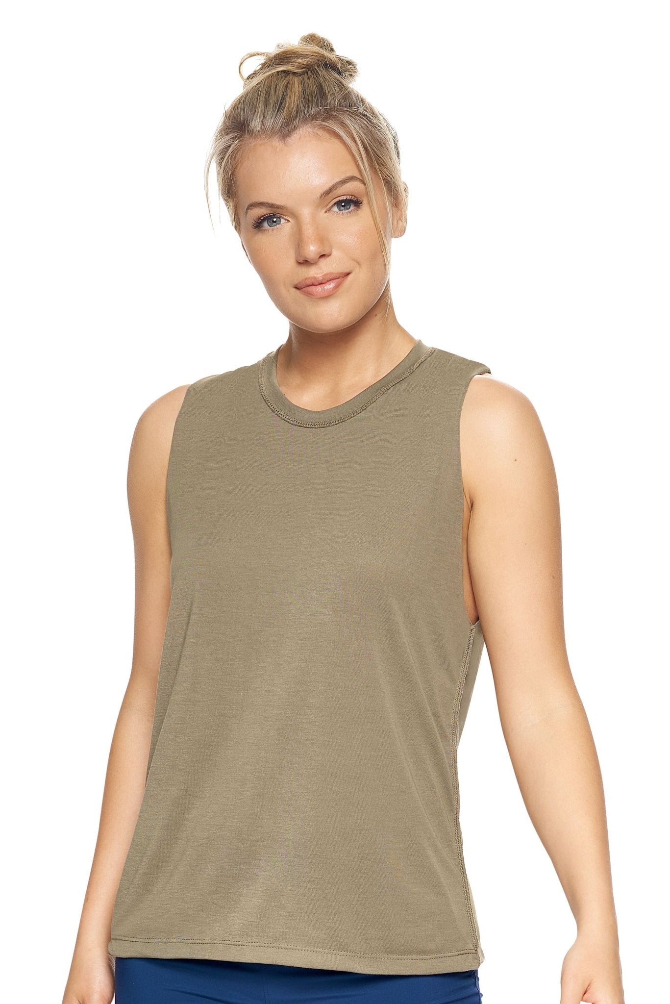 EXPERT BRAND SOFT CASUAL SIRO RAW EDGE MUSCLE SHIRT - PLUS