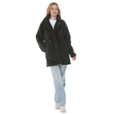 Women's Plush Button-Front Coat