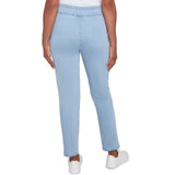 Alfred Dunner Women's Super Stretch Mid- Rise Average Length Pant- Petite