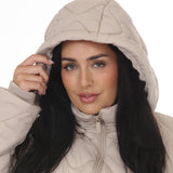 Plus Size Hooded Quilted Puffer Coat