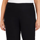 Alfred Dunner Plus Classic Allure Fit Proportioned Pant with Elastic Comfort Waistband Short Length