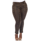 Faux Suede Snake Print Pants - DressbarnPants