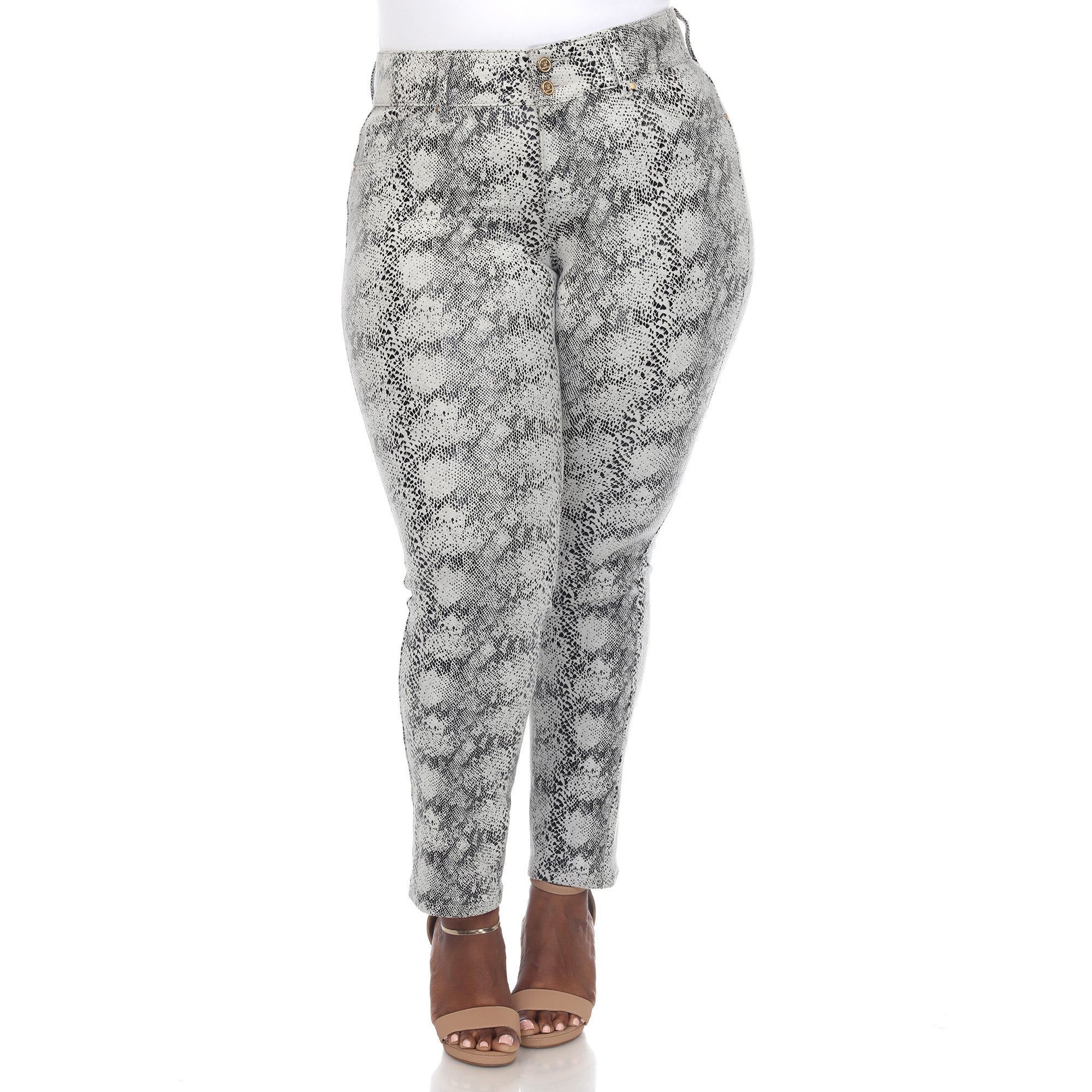 Faux Suede Snake Print Pants - DressbarnPants