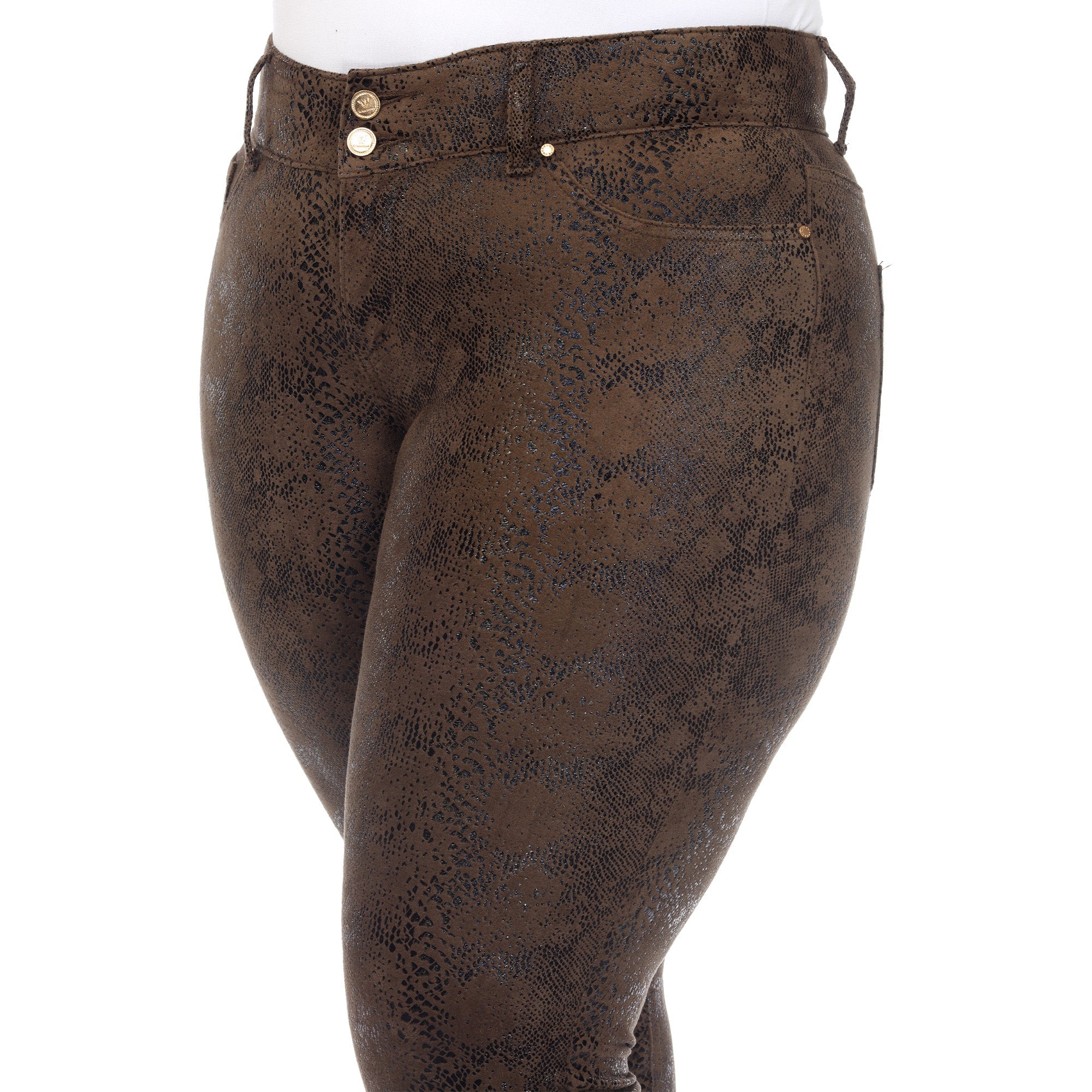 Faux Suede Snake Print Pants - DressbarnPants