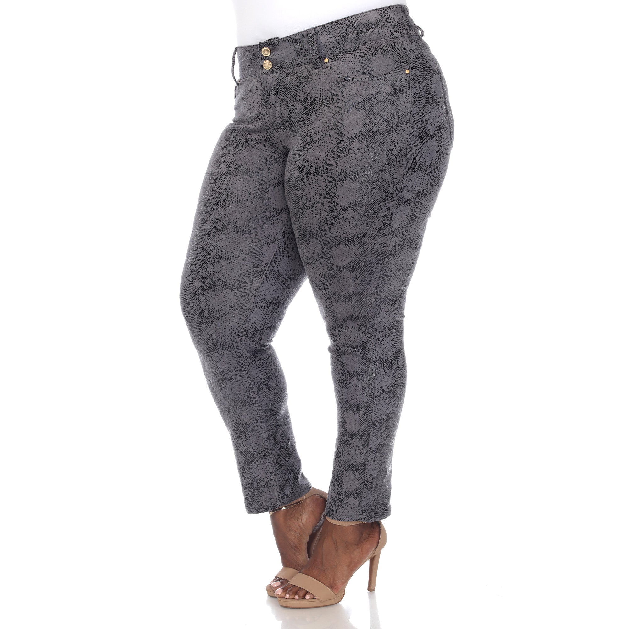 Faux Suede Snake Print Pants - DressbarnPants