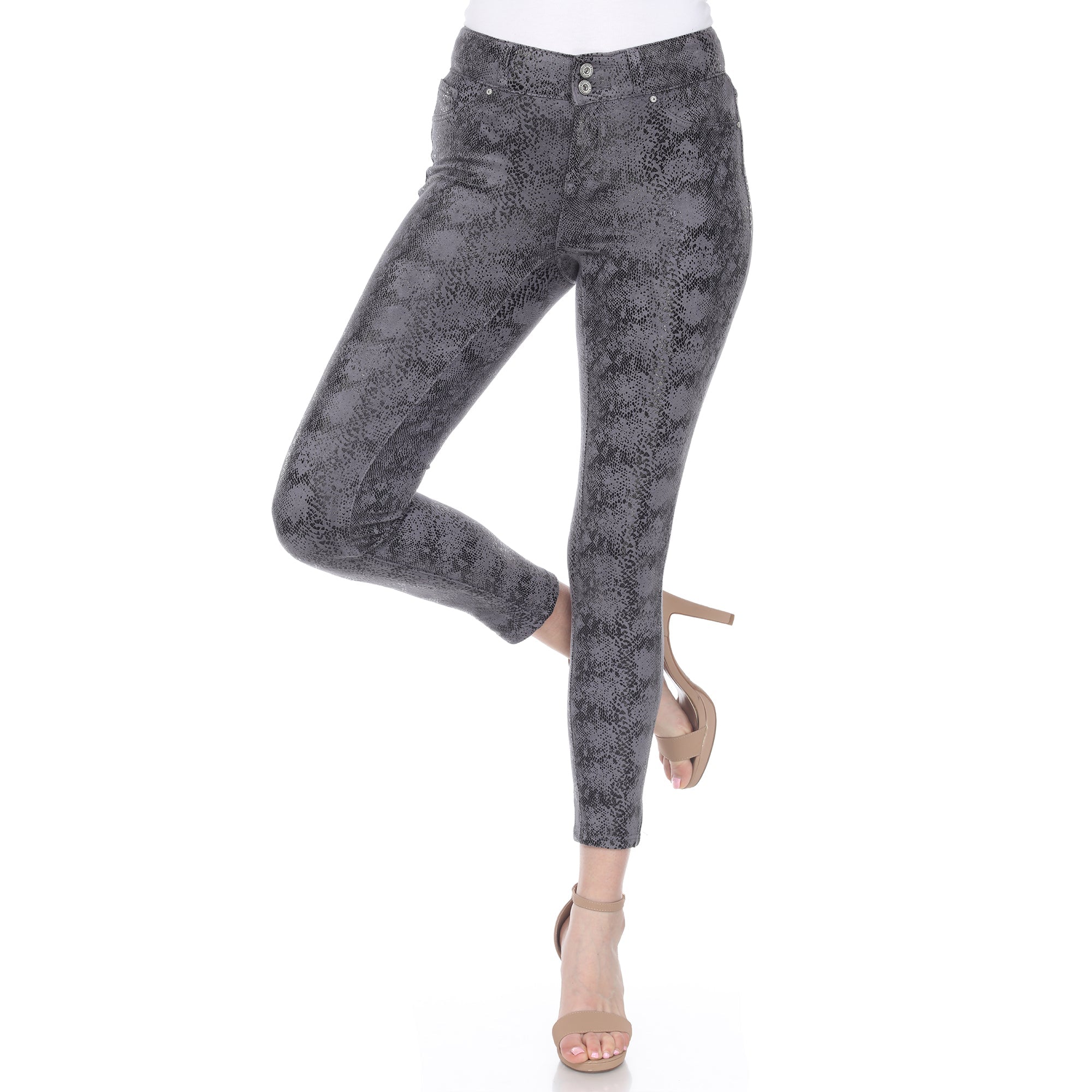 Faux Suede Snake Print Pants - DressbarnPants