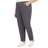 Alfred Dunner Plus Classic Allure Fit Proportioned Pant with Elastic Comfort Waistband Average Length