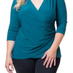 Femme Fatale Faux Wrap Top - Plus - DressbarnBlouses