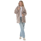 Women's Plush Button-Front Coat