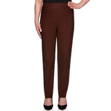 Alfred Dunner Petite Classic Allure Fit Proportioned Pant with Elastic Comfort Waistband Short Length