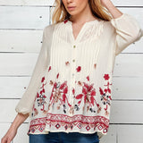 Figueroa & Flower 3/4 Sleeve Embroidered Blouse - DressbarnShirts & Blouses